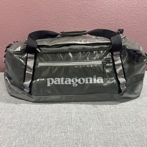 Patagonia Black Hole Duffel 60L Shiny Gloss Gray Company Logo New 49341